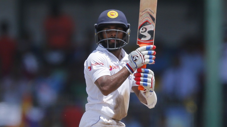 Sri Lanka's Kaushal Silva plays a shot against Australia during the fourth day of their third test cricket match in Colombo, Sri Lanka, Tuesday, Aug. 16, 2016. (AP Photo/Eranga Jayawardena)