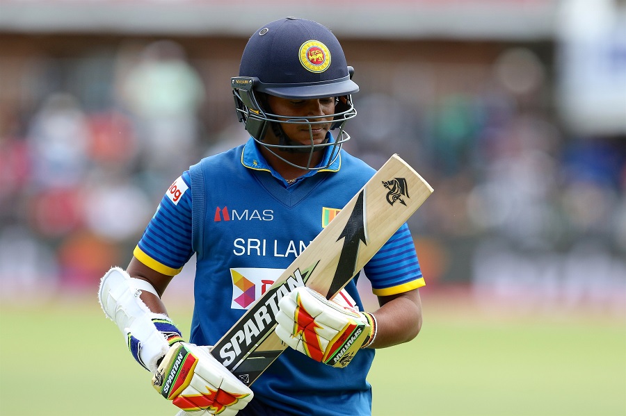 PORT ELIZABETH, SOUTH AFRICA - JANUARY 28: Sandun Weerakkody of Sri Lanka leaves the field during the 1st One Day International match between South Africa and Sri Lanka at St Georges Park on January 28, 2017 in Port Elizabeth, South Africa. (Photo by Richard Huggard/Gallo Images/Getty Images)