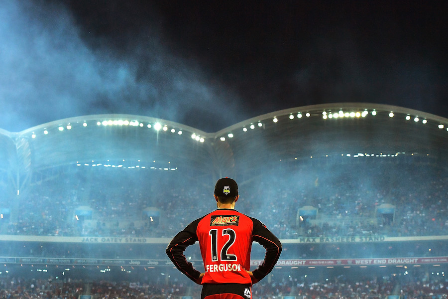 ADELAIDE, AUSTRALIA - JANUARY 16: Callum Ferguson of the Melbourne Renegades fields during the Big Bash League match between the Adelaide Strikers and the Melbourne Renegades at Adelaide Oval on January 16, 2017 in Adelaide, Australia.  (Photo by Daniel Kalisz/Getty Images)